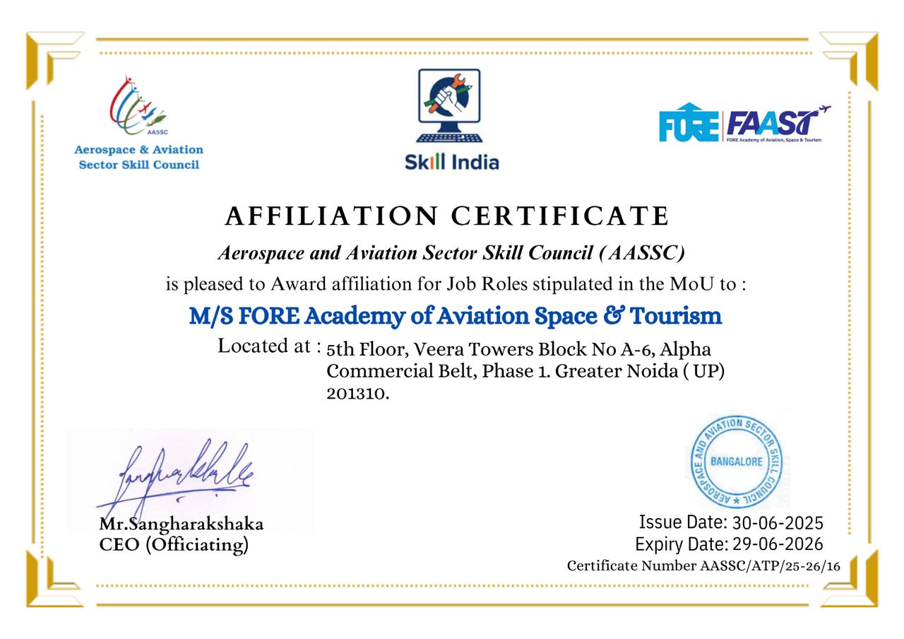 FAAST Affiliation Certificate